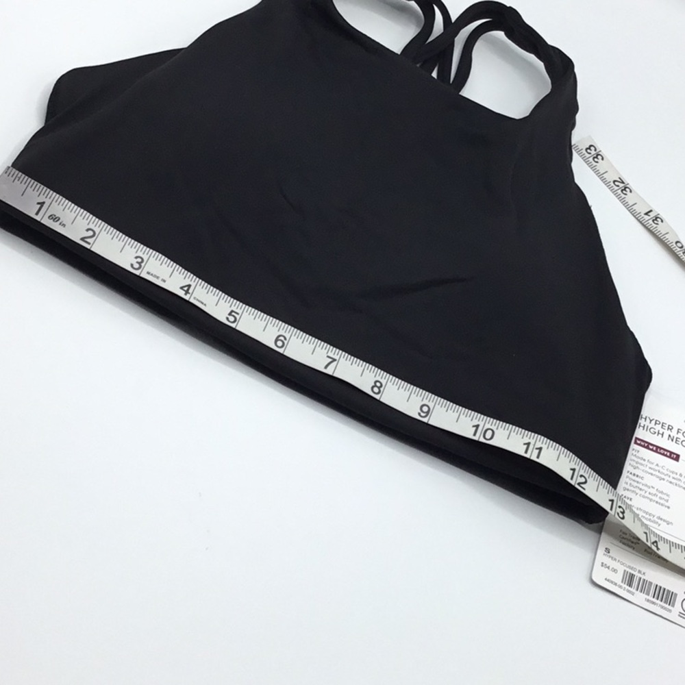 NWT Athleta Black High Neck Hyper Focused Bra - Picture 8 of 12